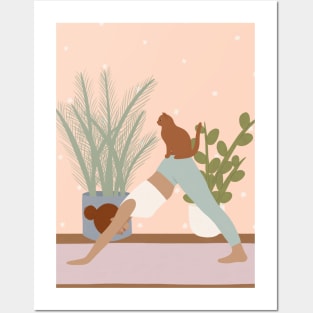 Cat Yoga Posters and Art